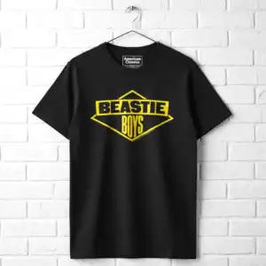 Beastie Boys Gold Logo Men's T Shirt wall