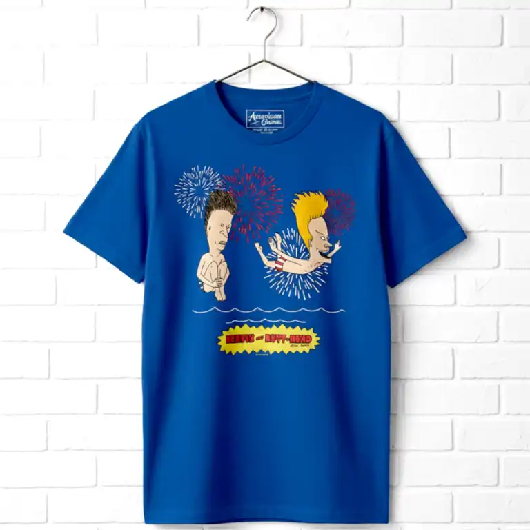 Beavis and Butthead Firework Patriots Men's T Shirt