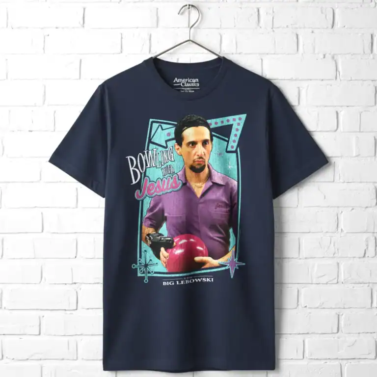Big Lebowski Bowling with Jesus Men's T Shirt