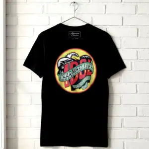 Billy Idol Charmed Life World Tour 1990-91 men's T-shirt with bold graphic design.