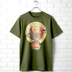Men's Billy Idol Whiplash Smile graphic T-shirt, vintage rock band style.