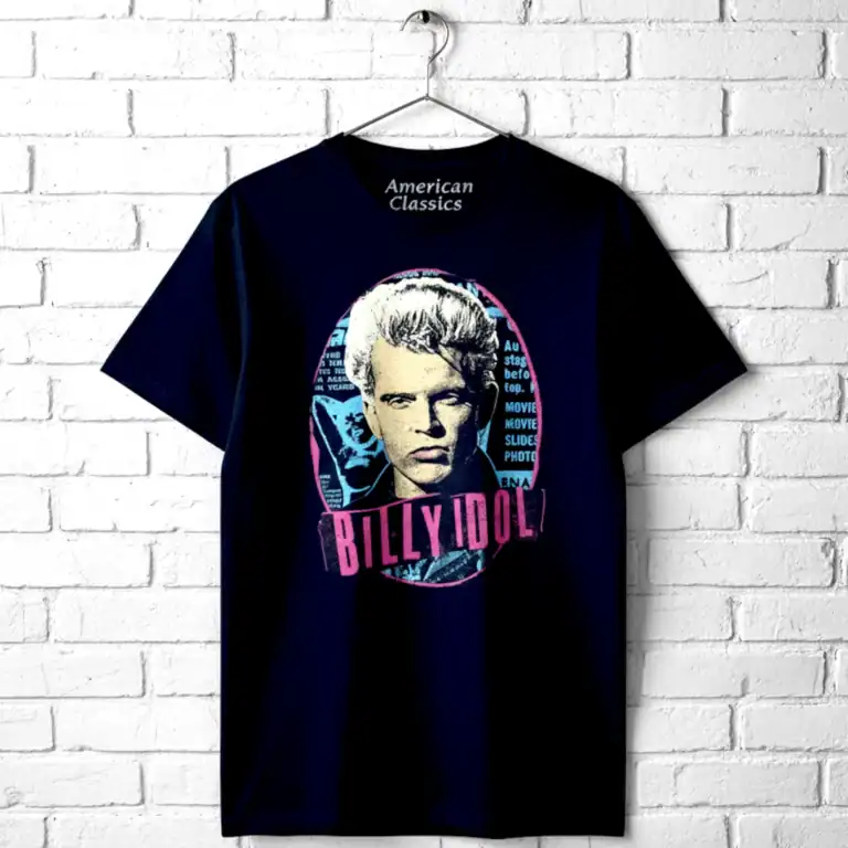 Billy Idol ransom note men's T-shirt with graphic design.