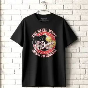 Devil Went Down to Georgia T-shirt featuring Charlie Daniels Band design. Perfect for country music.