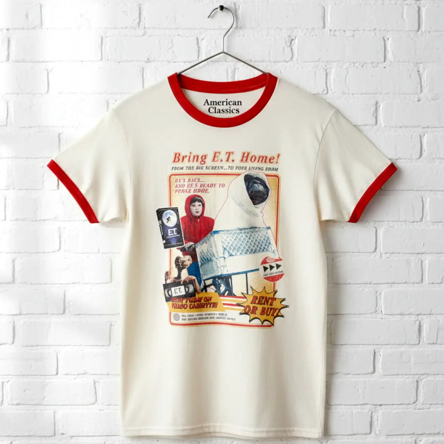 ET VCR Video Poster Ringer T Shirt