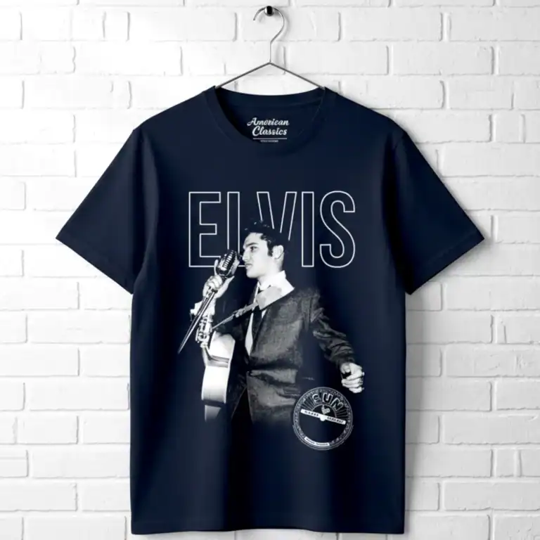 Elvis Presley on the Mic Men's T Shirt