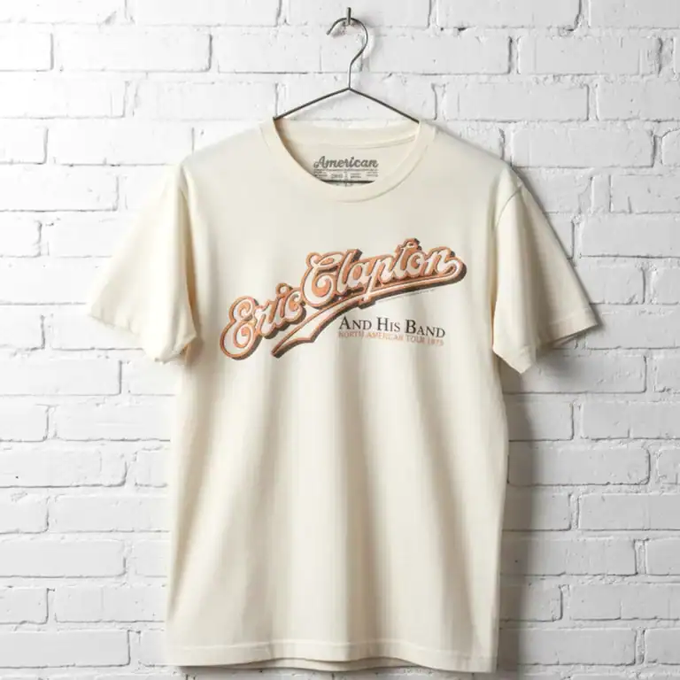 Eric Clapton band logo T-shirt for music fans and concert lovers.