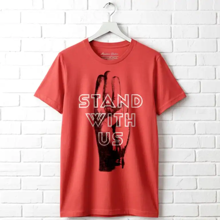 Hunger Games 3-Finger Salute Stand With Us Men's T Shirt