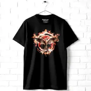 Hunger Games Flaming Mockingjay Logo Men's T Shirt