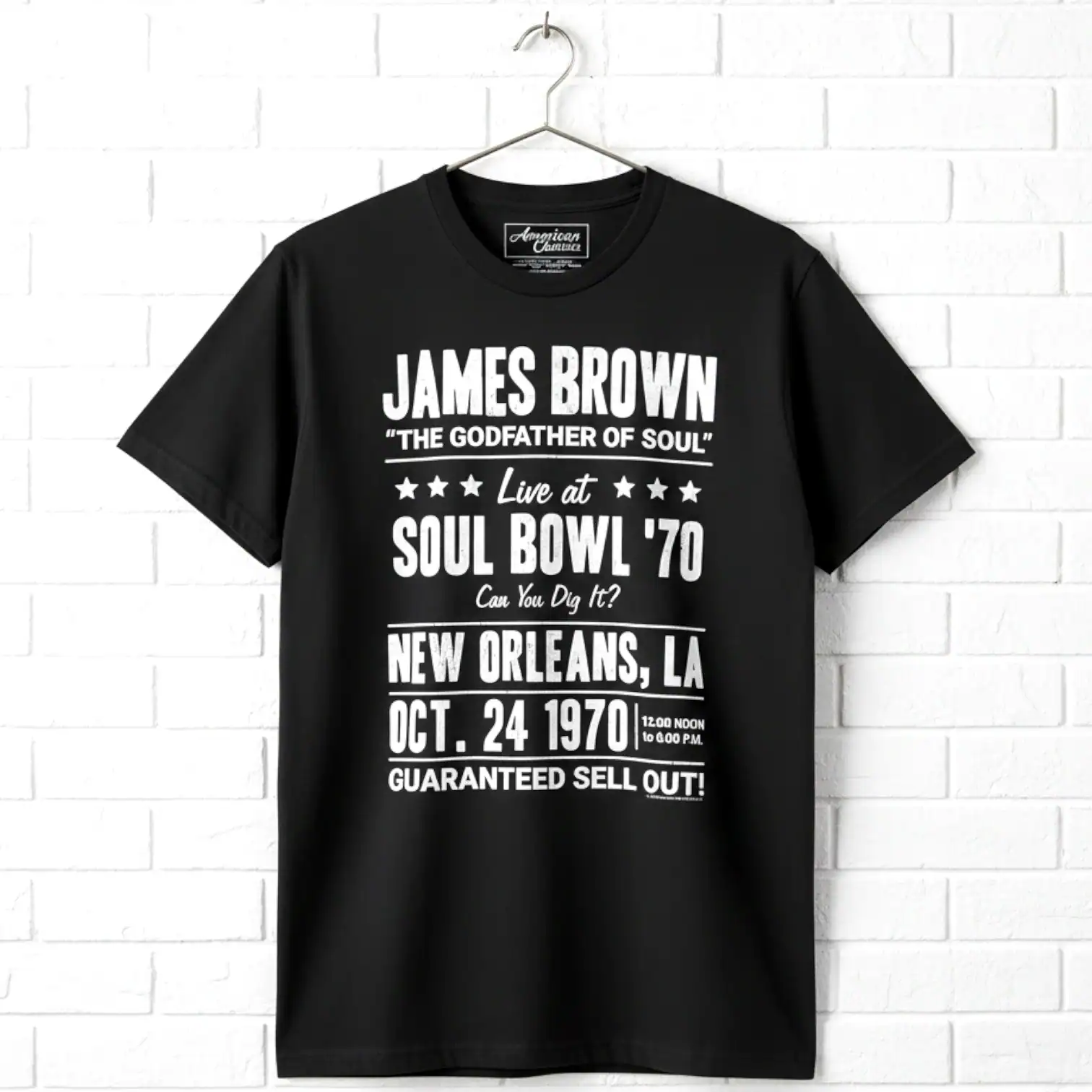 James Brown Soul Bowl New Orleans 70 Men's T Shirt