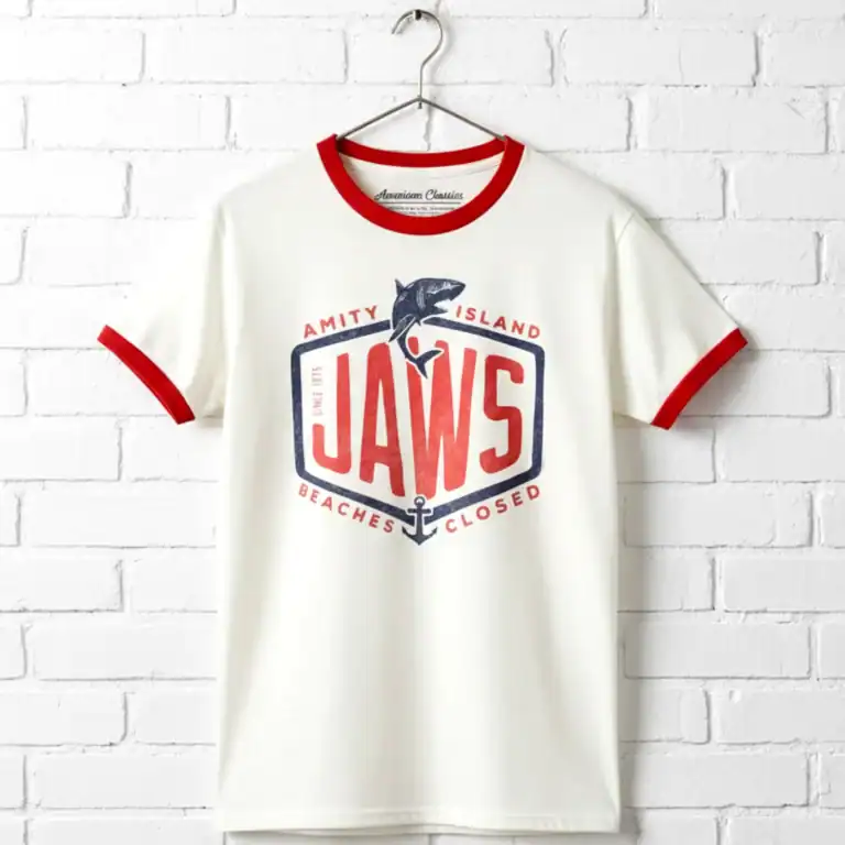 Jaws Beach is Closed Ringer T Shirt