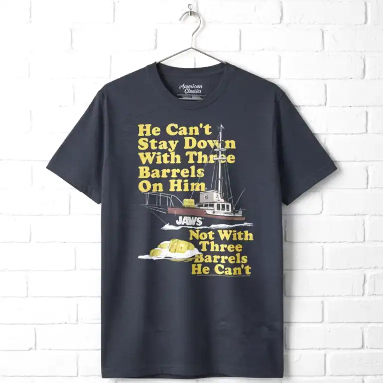 Jaws Boat with Three Barrels Men's T Shirt