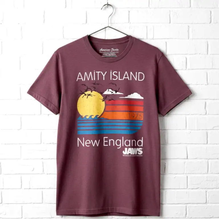 Jaws Amity Island New England 75 Men's T Shirt