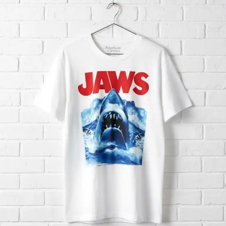 Jaws Shark Breaking Waves Men's T Shirt