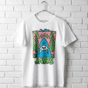 Jaws Abstract Shark Attack Men's T Shirt