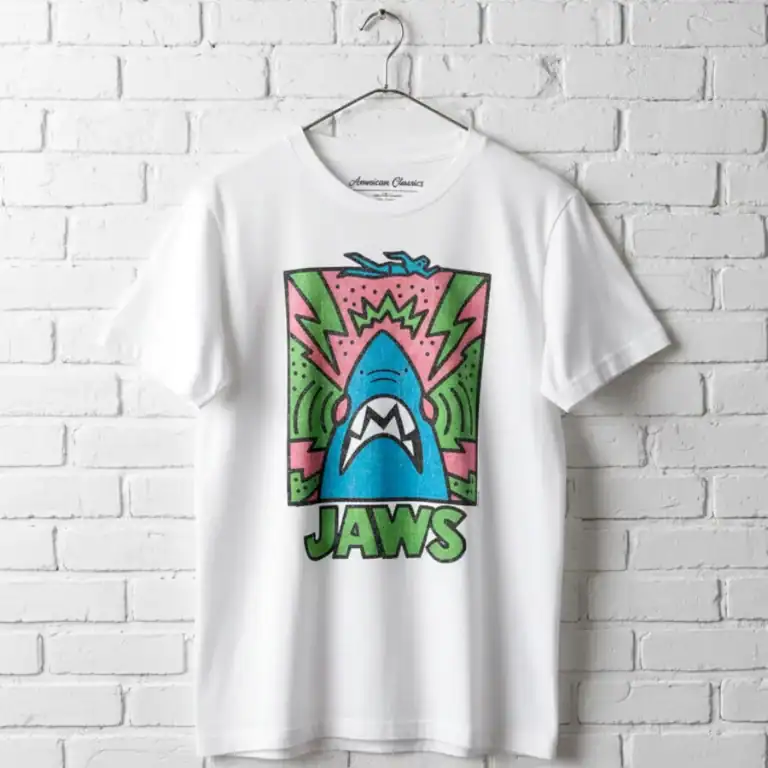 Jaws Abstract Shark Attack Men's T Shirt