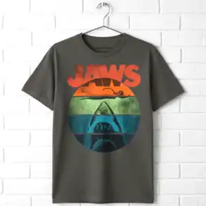 Jaws Retro Rainbow Sun Men's T Shirt