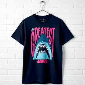 Jaws The Greatest Shark Men's Navy T Shirt