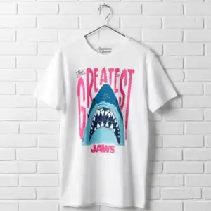 Jaws The Greatest Shark Men's White T Shirt