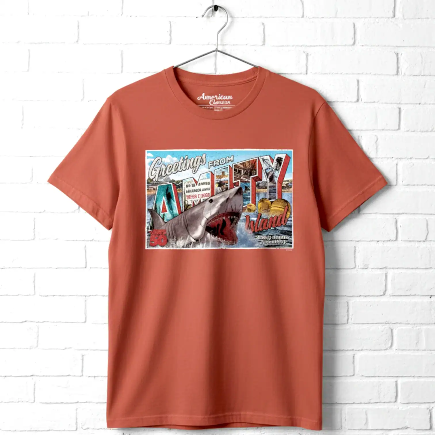 Jaws Greetings from Amity Island Postcard Men's T Shirt