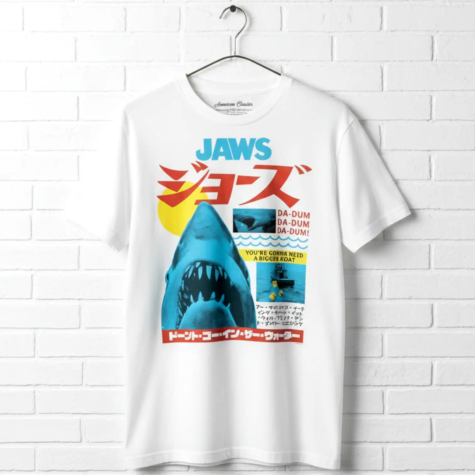 Jaws Japanese Newspaper Headlines Men's T Shirt