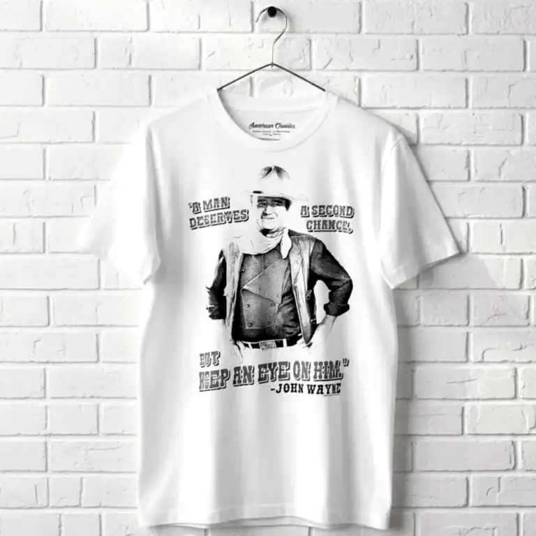 John Wayne Man Deserves a Second Chance Men's T Shirt