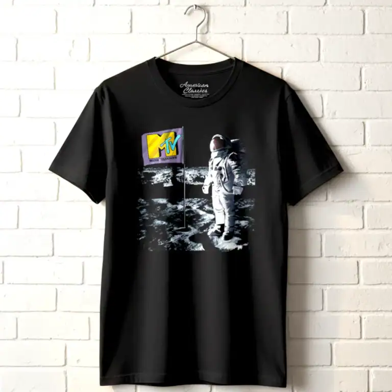 MTV Astronaut Flag on the Moon Men's T Shirt