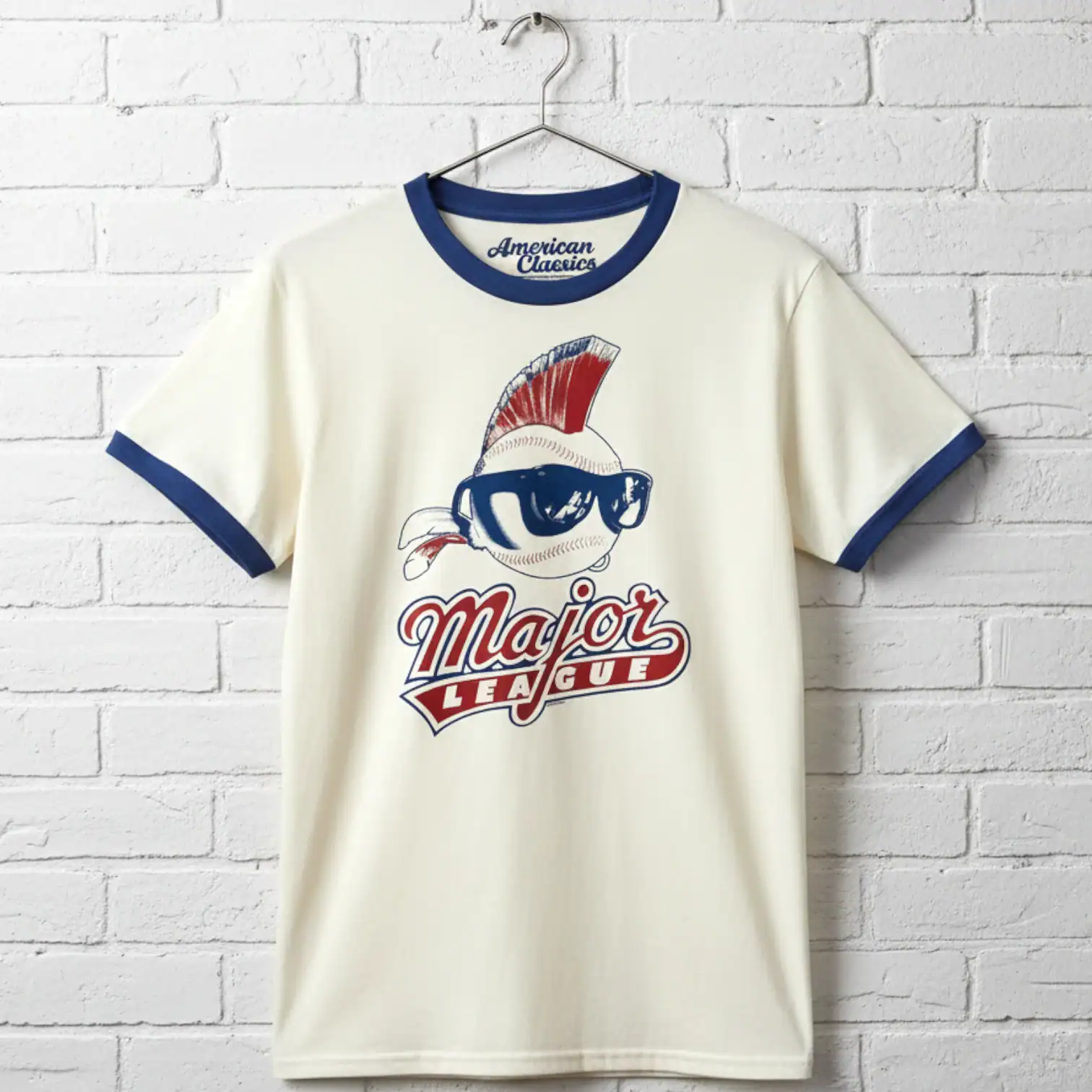 Major League Wild Thing Mohawk Baseball Ringer T Shirt