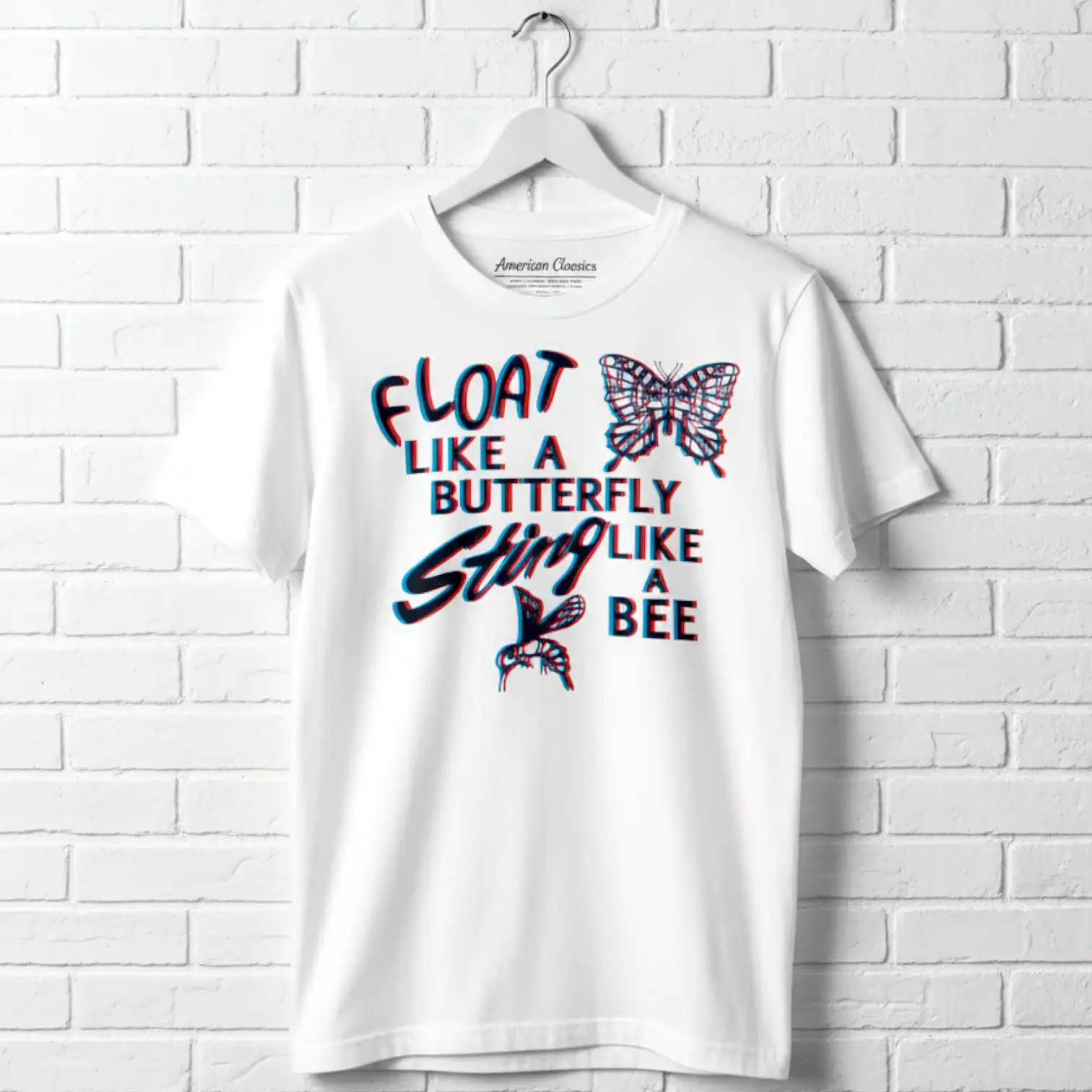 Muhammad Ali Float Like a Butterfly 3D Men's T Shirt