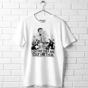 Muhammad Ali Outwit Then Out Hit Them Men's T Shirt