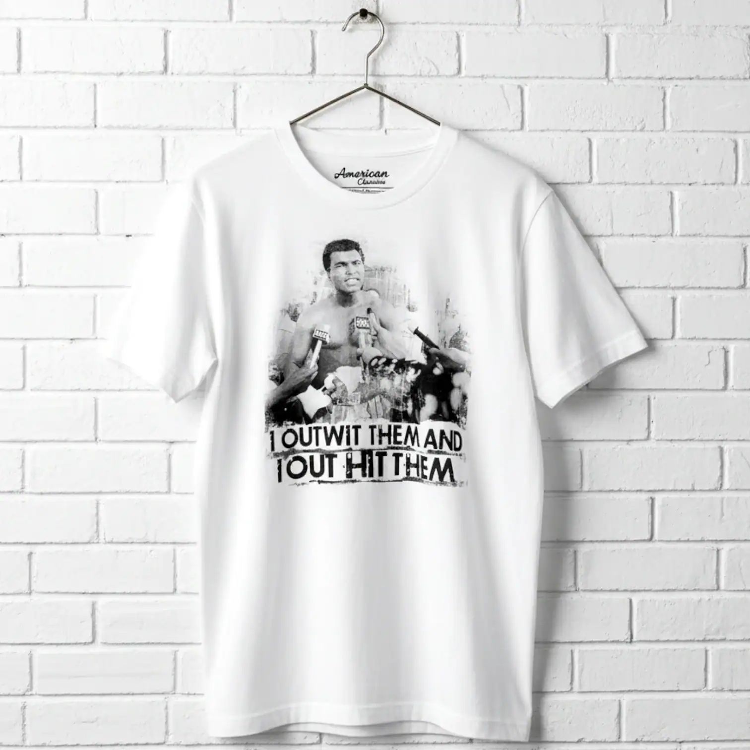 Muhammad Ali Outwit Then Out Hit Them Men's T Shirt