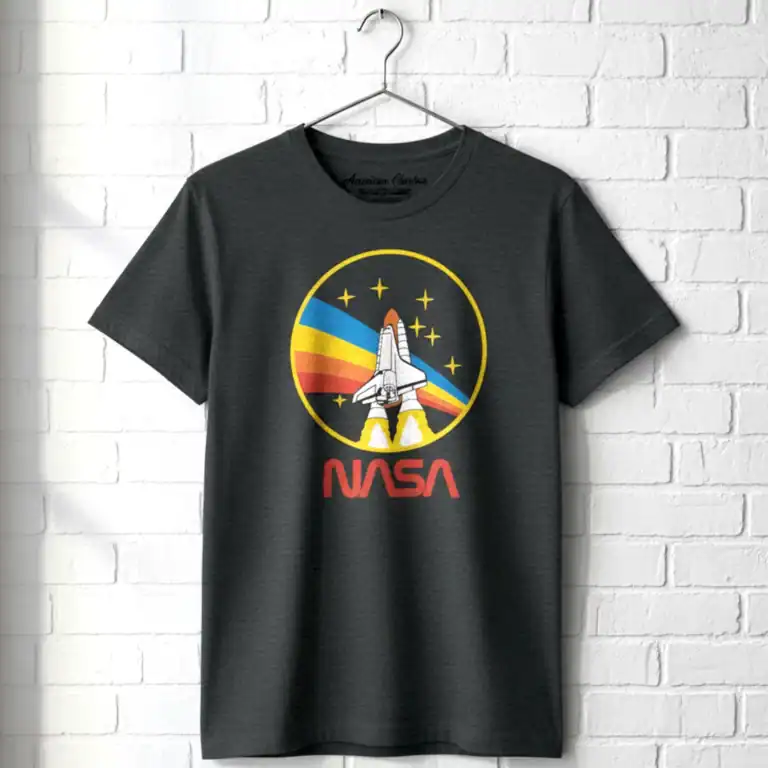 NASA Rocket over the Rainbow Men's T Shirt
