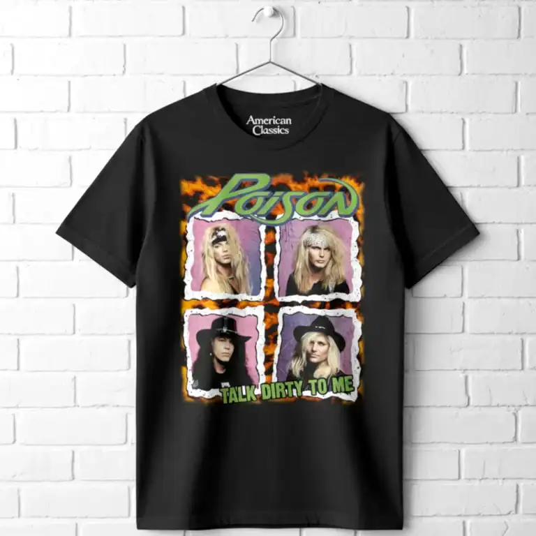 Poison Talk Dirty To Me Cover Men's T Shirt