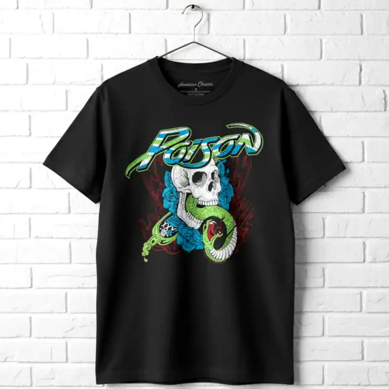 Poison Snake Skull Roses Men's T Shirt
