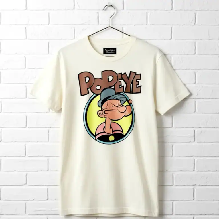 Popeye The Sailorman Halftone Comic Men's T Shirt