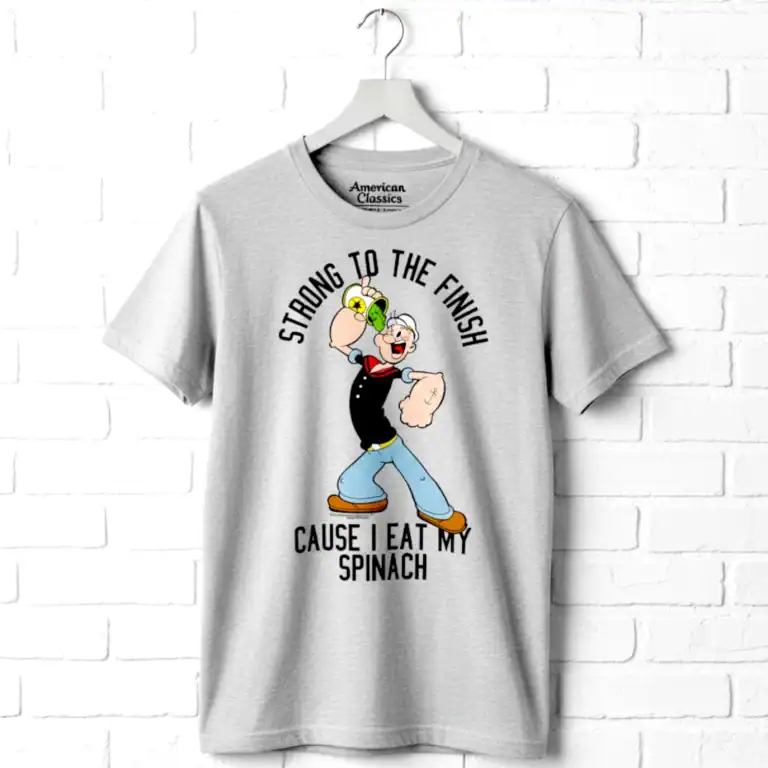 Popeye Strong to the Finish Cause I Eat My Spinach Men's T Shirt