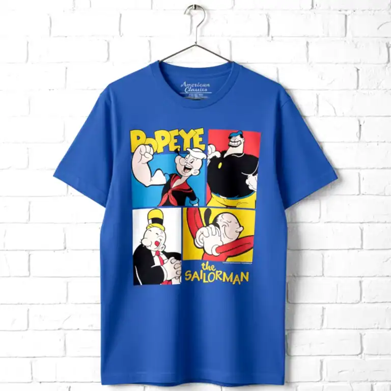 Popeye Cartoon Family Men's T Shirt