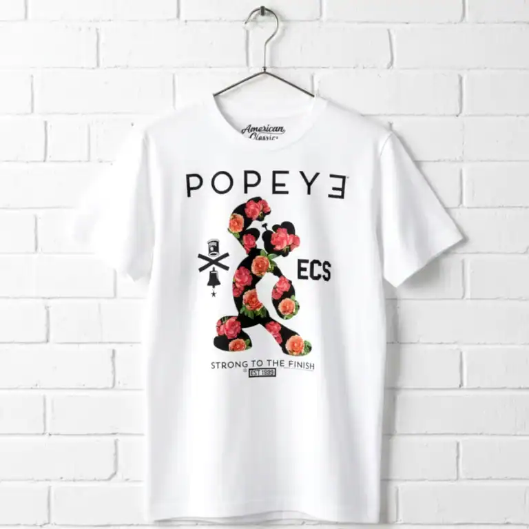 Popeye Rose Silhouette Men's T Shirt
