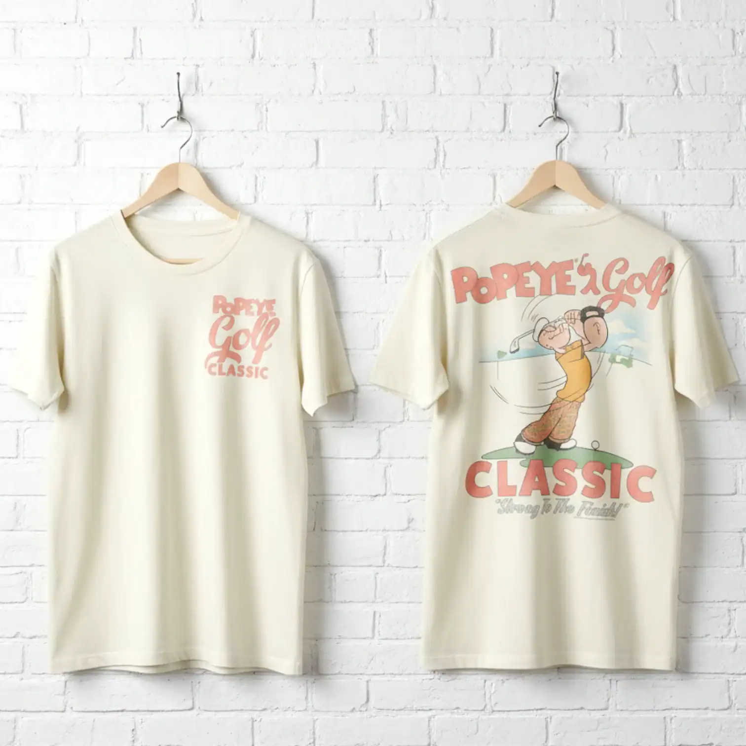 Popeye Vintage Golf Classic Men's T Shirt
