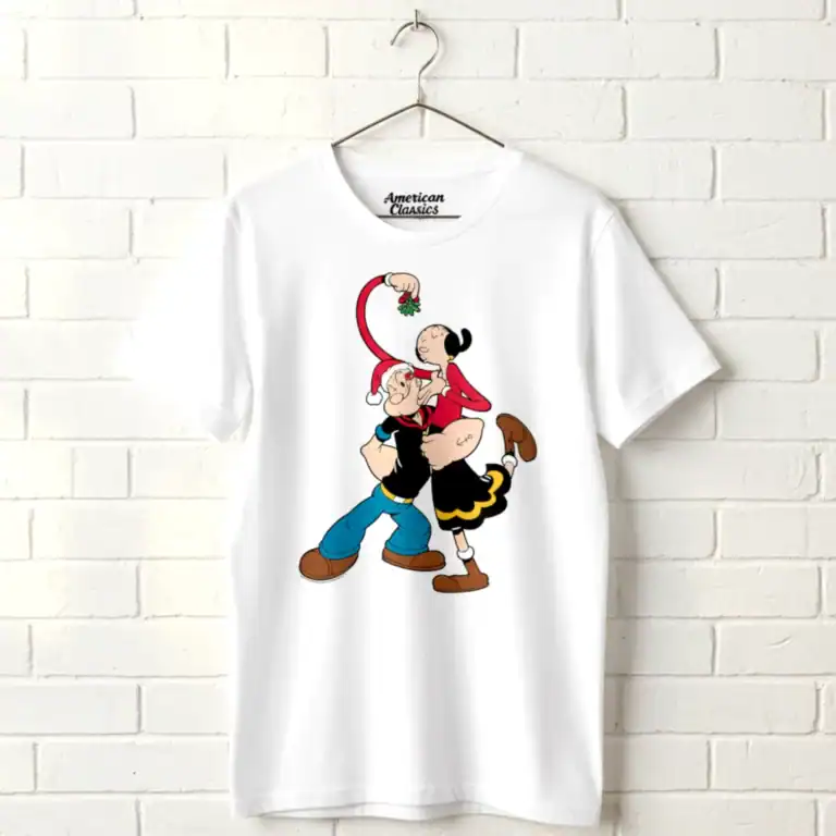Popeye Mistletoe Kiss Men's T Shirt