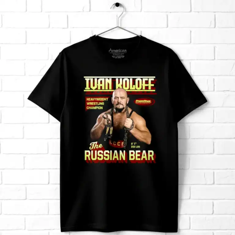 PowerTown Ivan Koloff Russian Bear Men's T Shirt