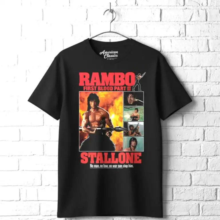 Rambo First Blood Part 2 Movie Montage Men's T Shirt