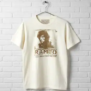 Rambo First Blood Stencil Men's T Shirt