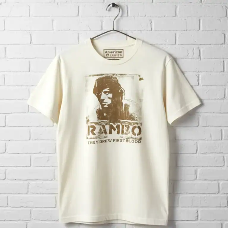Rambo First Blood Stencil Men's T Shirt