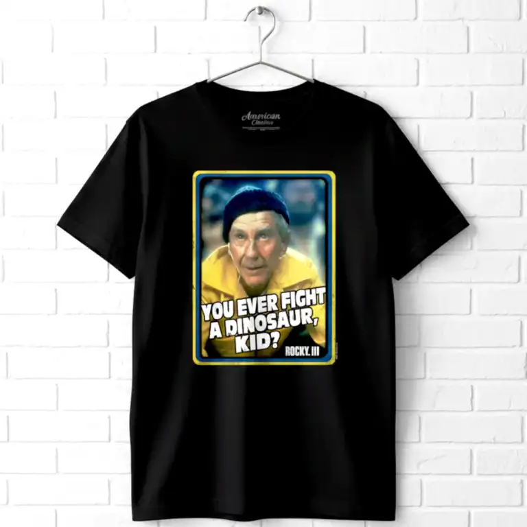 Rocky 3 Mickey Ever Fight a Dinosaur Men's T Shirt
