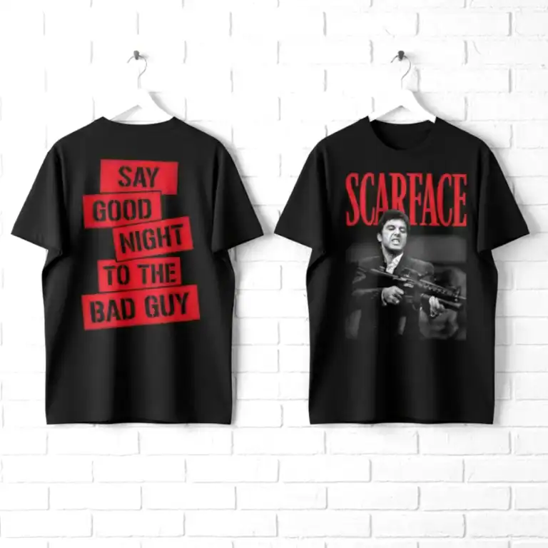 Scarface Say Goodnight to the Bad Guy Men's T Shirt