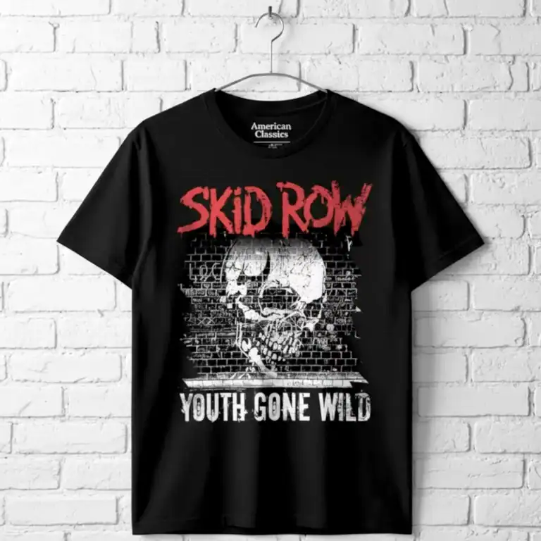 Skid Row Youth Gone Wild Graffiti Skull Men's T Shirt