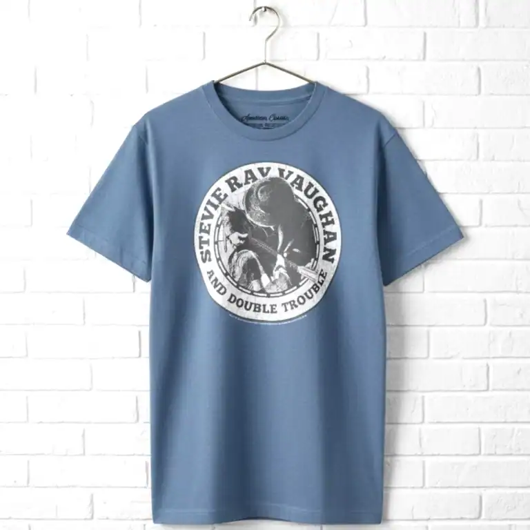 Stevie Ray Vaughan Circle Badge Men's T Shirt