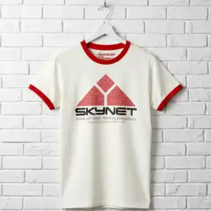 Terminator 2 Skynet Logo Ringer T Shirt