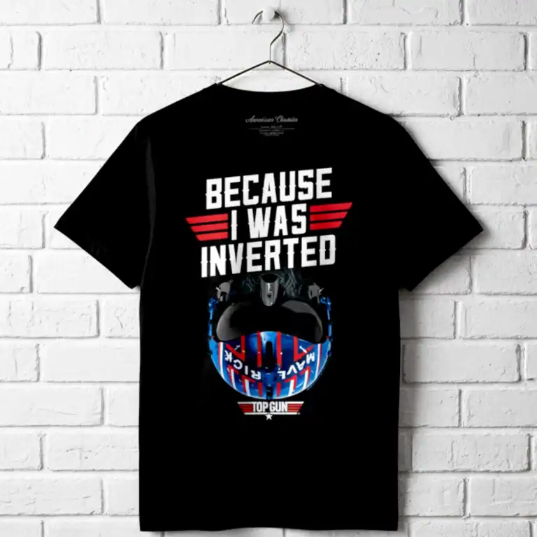 Top Gun Because I was Inverted Helmet Men's T Shirt
