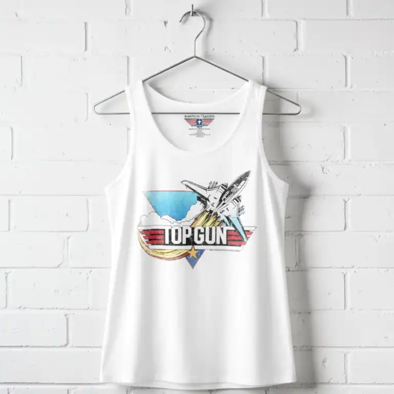 Top Gun Fighter Jet Logo Men's Tank Top